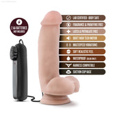 Blush Loverboy The Quarterback Realistic Vanilla 7-Inch Long Remote Control Vibrating Dildo With Suction Cup Base-French Quarter Lingerie